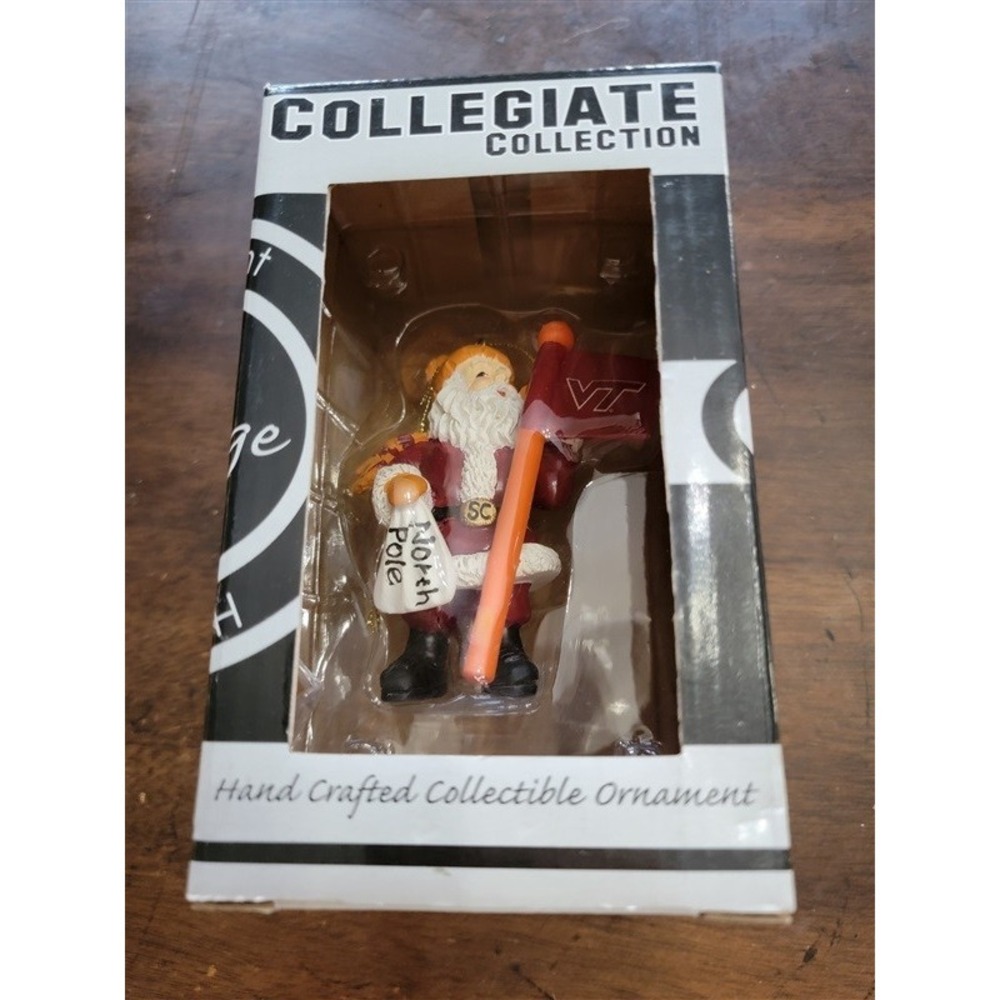 NEW Sterling Christmas Ornament Virginia Tech Santa 116298